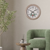 Regal Ökse Otu Desenli Metal Duvar Saati 40 Cm