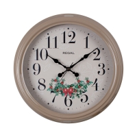 Regal Ökse Otu Desenli Metal Duvar Saati 40 Cm