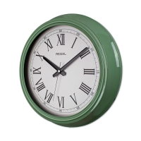 Regal Klasik Roma Rakam Metal Duvar Saati Yesil 40 Cm