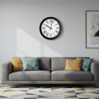 Regal Nostaljik Roma Rakam Metal Duvar Saati Siyah 29Cm