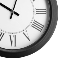 Regal Nostaljik Roma Rakam Metal Duvar Saati Siyah 29Cm