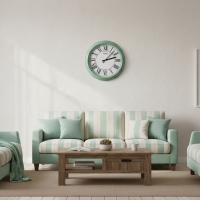 Regal Nostaljik Roma Rakam Duvar Saati Yesil 29Cm