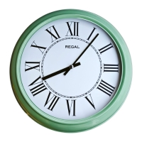 Regal Nostaljik Roma Rakam Duvar Saati Yesil 29Cm