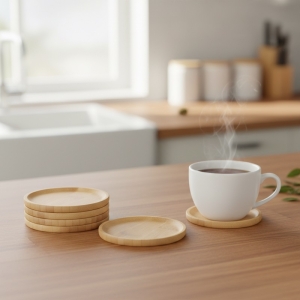 Mien 6'Li Bambu Bardak Altligi