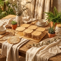 Mien 6Li Bambu Kapakli Cam Kahvaltilik 0003