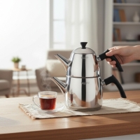 Leggno Rituale Orta Boy Boy Siyah Çaydanlik Takimi