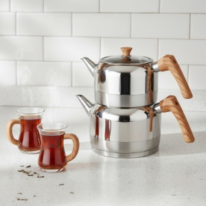 Evimsaray Doga Ahsap Miniboy Çaydanlik Takimi