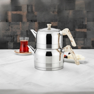 Evimsaray Doga Mermer Orta Boy Çaydanlik Takimi