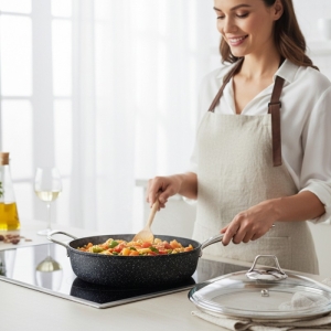 Falez Black Line 28Cm Karniyarik Tencere Bln3007