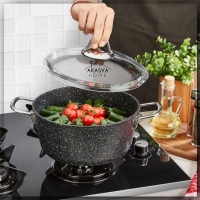 Falez Black Line 28 Cm Derin Granit Tencere Bln3032