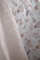 Çift Kişilik Alberta Blush Nevresimli Yatak Örtülü Battaniyeli Set