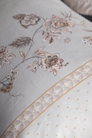 Çift Kişilik Alberta Blush Nevresimli Yatak Örtülü Battaniyeli Set