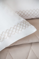 Çift Kişilik Beetle Bej Yatak Örtüsü Nevresim Seti