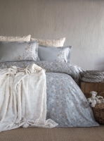 Çift Kişilik Briella Ekru Yatak Örtülü Nevresim Set