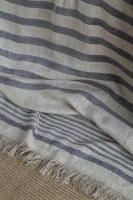 Çift Kişilik Brulee Gray Keten Yatak Örtüsü Seti