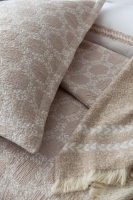 Çift Kişilik Crown Bej Timeless Yatak Örtüsü Nevresim Prime Set