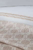 Çift Kişilik Crown Bej Timeless Yatak Örtüsü Nevresim Prime Set