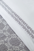 Çift Kişilik Crown Gray Timeless Yatak Örtüsü Nevresim Prime Set