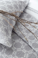 Çift Kişilik Crown Gray Timeless Yatak Örtüsü Nevresim Prime Set