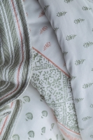 Çift Kişilik Florantine Adaçayı Timeless Nevresim Yatak Örtüsü