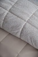 Çift Kişilik İnes Bej Yatak Örtüsü Set