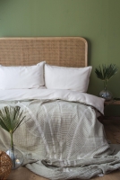 Çift Kişilik June Adaçayı Müslin Yatak Örtülü Nevresimli Pike Takımı