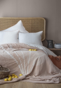 Çift Kişilik June Bej Müslin Yatak Örtülü Nevresimli Pike Takımı