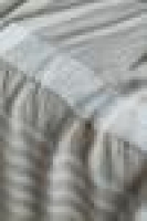 Çift Kişilik Keten Yatak Örtüsü Set Brulee White