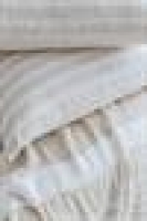 Çift Kişilik Keten Yatak Örtüsü Set Brulee White