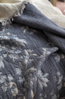 Çift Kişilik Marbella İndigo Yatak Örtüsü Takımı