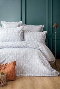 Çift Kişilik Nancy Mavi Krep Nevresim Takımı