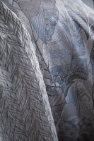 Çift Kişilik Neris Bej Nevresimli Yatak Örtülü Battaniyeli Set