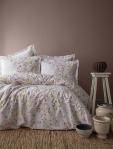 ÇİFT KİŞİLİK NEVRESİM TAKIMI HELENA PEMBE - NEVRESIM