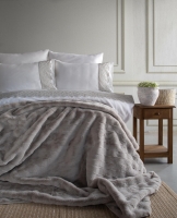 Çift Kişilik Nolan Gri Yatak Örtülü Nevresim Set