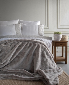 Çift Kişilik Nolan Gri Yatak Örtülü Nevresim Set