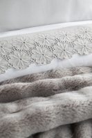 Çift Kişilik Nolan Gri Yatak Örtülü Nevresim Set