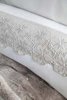 Çift Kişilik Nolan Gri Yatak Örtülü Nevresim Set