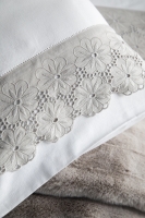 Çift Kişilik Nolan Gri Yatak Örtülü Nevresim Set