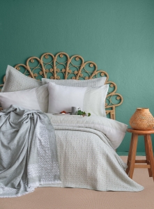 Çift Kişilik Omari Adaçayı Timeless Yatak Örtüsü Nevresim Prime Set