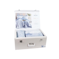 Çift Kişilik Sorella Cobalt Timeless Yatak Örtüsü Nevresim Prime Set