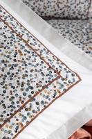 Çift Kişilik Stampino Terracotta Trikolu Battaniyeli Nevresim Takımı