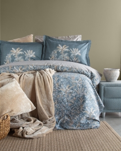 Çift Kişilik Tammy Bej Yatak Örtülü Nevresimli Set