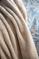 Çift Kişilik Tammy Bej Yatak Örtülü Nevresimli Set