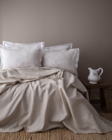 Çift Kişilik Tanya Bej Nevresimli Bambu Pike Takımı