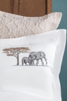 Çift Kişilik Aleph Linen Timeless Yatak Örtüsü Nevresim Prime Set