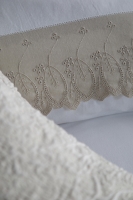 Çift Kişilik Toledo Bej Yatak Örtülü Nevresimli Set