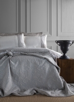 Çift Kişilik Toledo Gri Yatak Örtülü Nevresimli Set