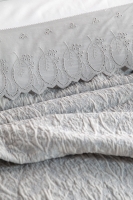 Çift Kişilik Toledo Gri Yatak Örtülü Nevresimli Set