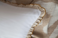 Çift Kişilik Zest Bej Pamuk Yatak Örtüsü Nevresim Seti