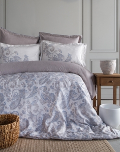 King Size Berta Yeşil Elegance Saten Nevresim Takımı